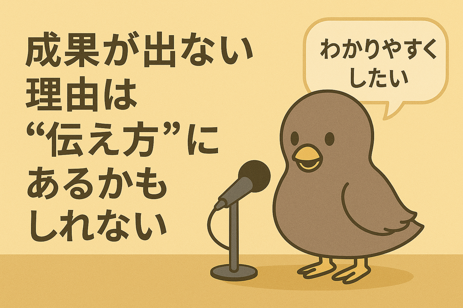 成果が出ない理由は“伝え方”にあるかもしれない